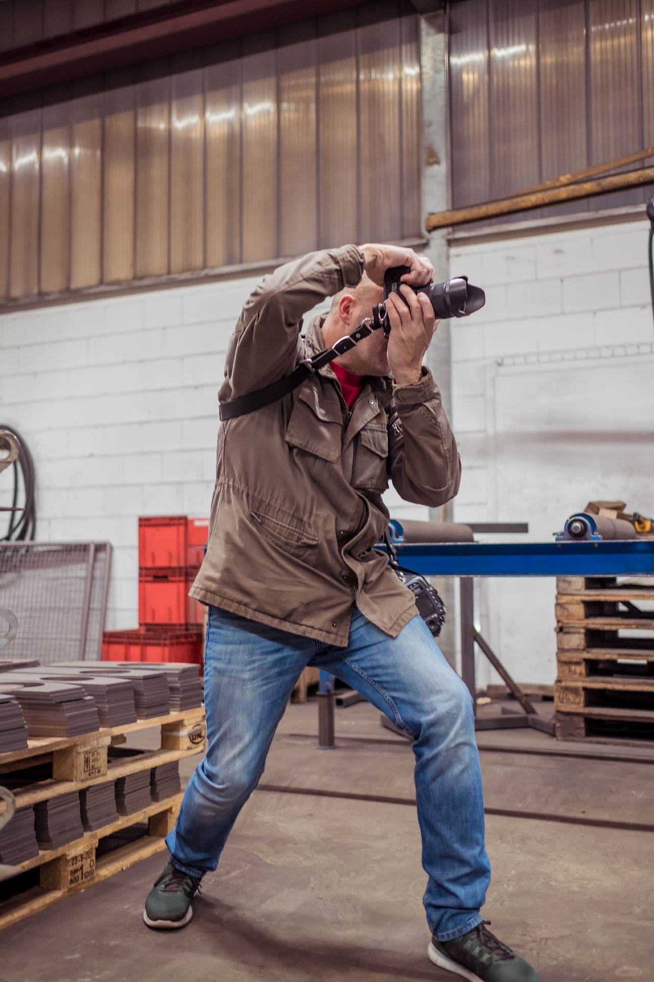 Michael-Barg Fotograf Michael Barg im Einsatz bei Weber-Stahl in Großlittgen