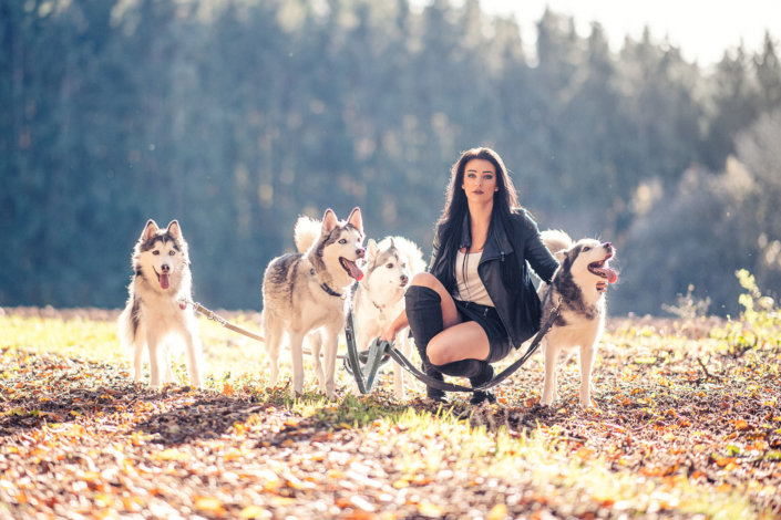 Foto-Shooting Michael Barg mit Huskies